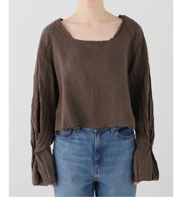 FRAMeWORK「JANE SMITH garment dye linen square nec」|シャツ・ブラウス|