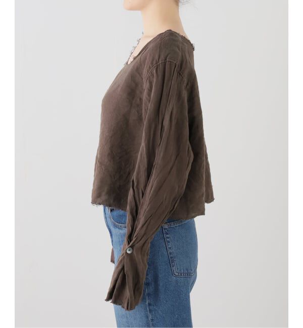 FRAMeWORK「JANE SMITH garment dye linen square nec」|シャツ・ブラウス|