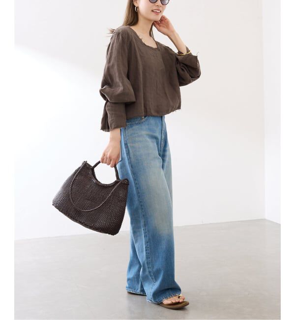 FRAMeWORK「JANE SMITH garment dye linen square nec」|シャツ・ブラウス|