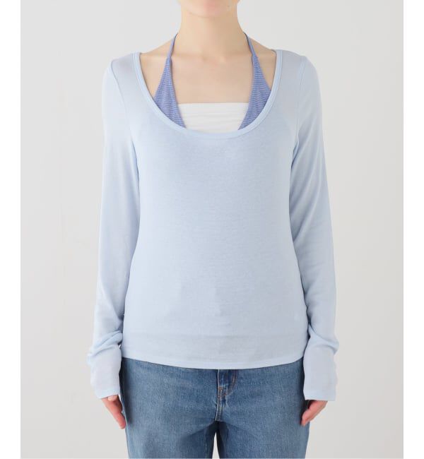 U by SPICK&SPAN「PISCESS/パイシス Layered Halter Long Sleeve Tops」|Tシャツ・カットソー|