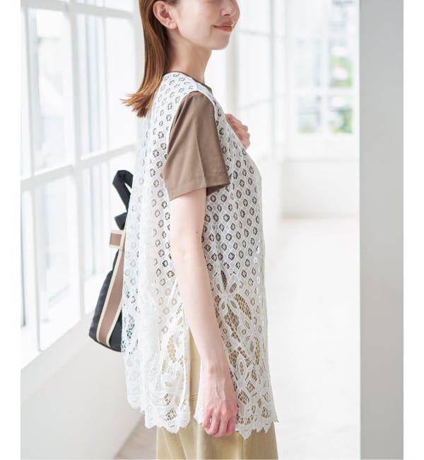 U by SPICK&SPAN「2WAYスカラレースリボンベスト」|ベスト・ジレ|