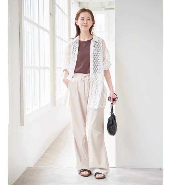 U by SPICK&SPAN「スカラレースオーバーシャツ」|シャツ・ブラウス|