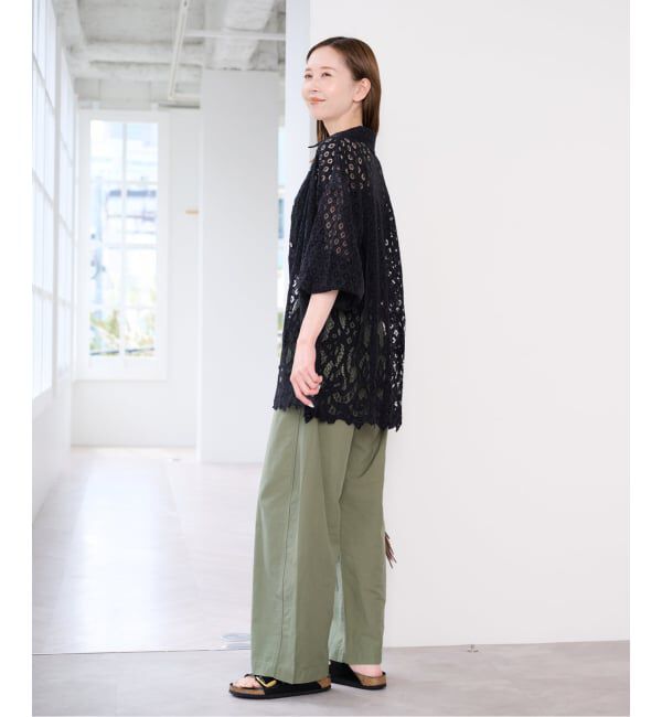 U by SPICK&SPAN「スカラレースオーバーシャツ」|シャツ・ブラウス|
