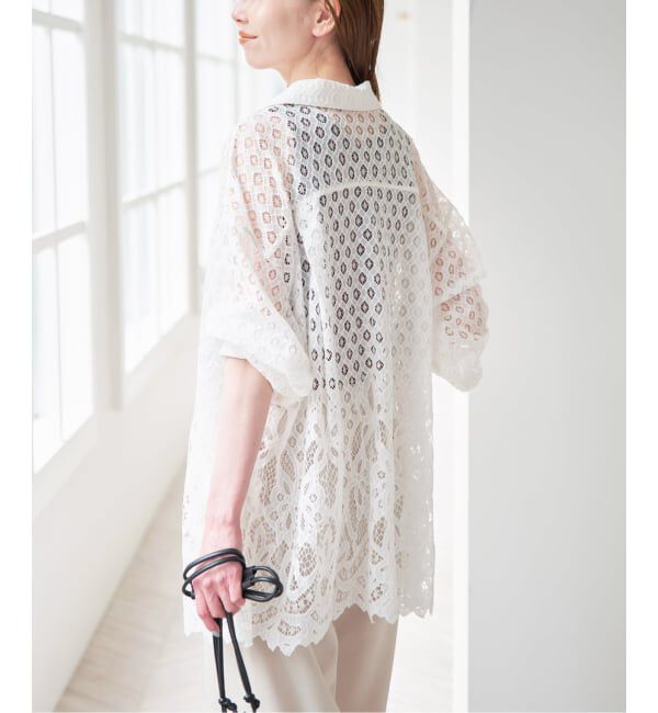 U by SPICK&SPAN「スカラレースオーバーシャツ」|シャツ・ブラウス|