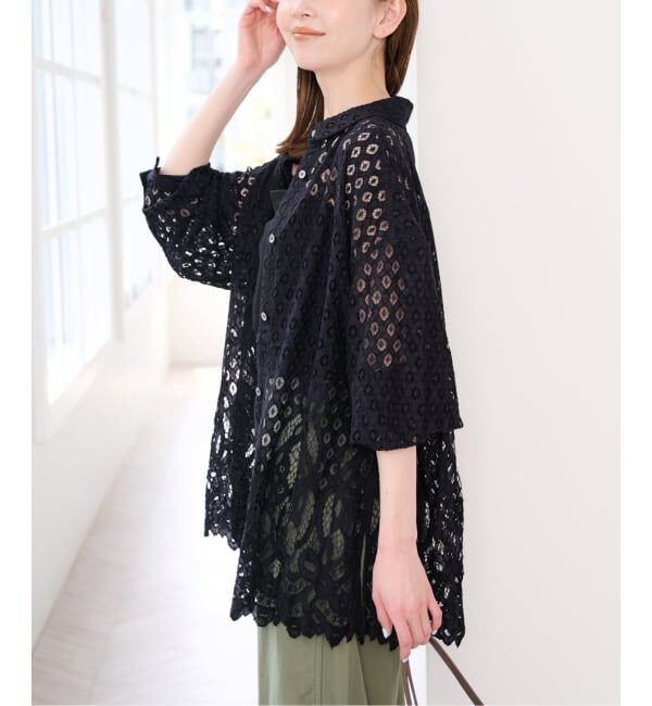 U by SPICK&SPAN「スカラレースオーバーシャツ」|シャツ・ブラウス|
