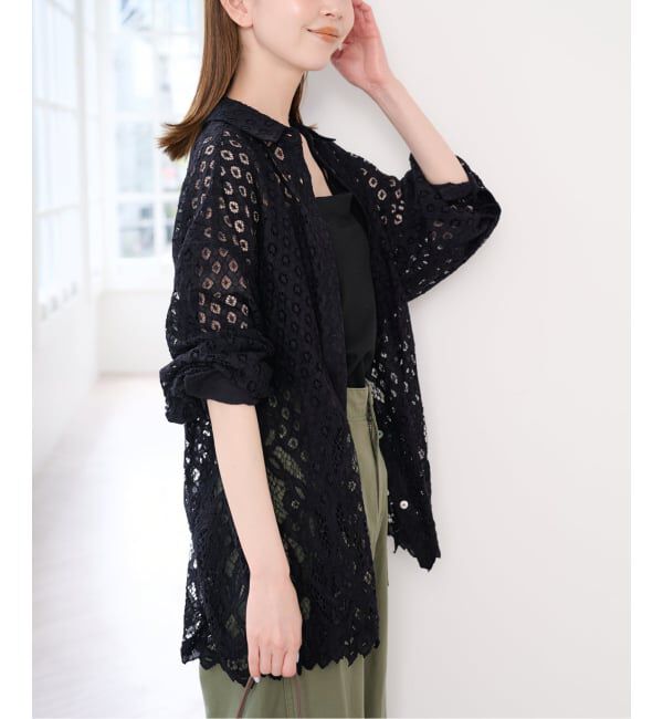 U by SPICK&SPAN「スカラレースオーバーシャツ」|シャツ・ブラウス|