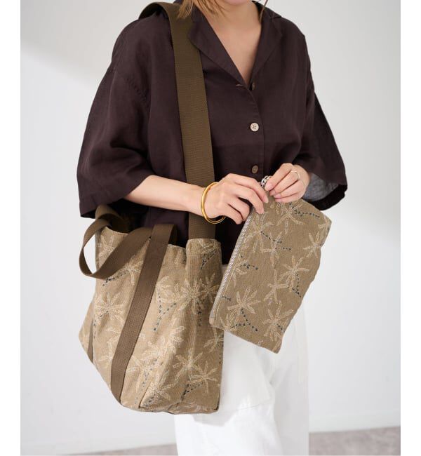FRAMeWORK「PAYDAY /ペイデイ 別注JACQUARD PALMTREE TOTE ポーチ」|トートバッグ|