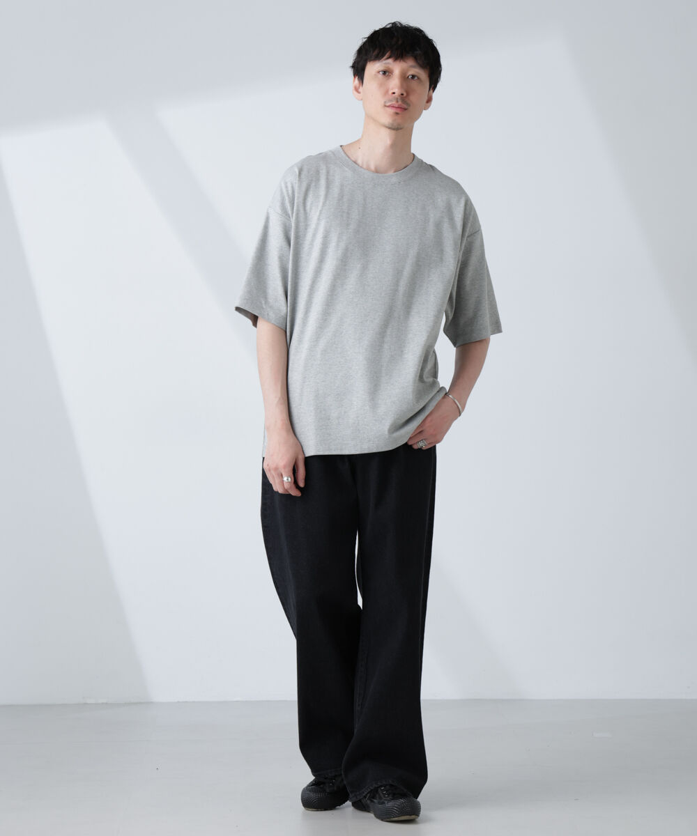 nano･universe「WEB限定/Anti Soaked(R)  汗染み防止 クルーネック ビッグシルエットTシャツ」|Tシャツ・カットソー|