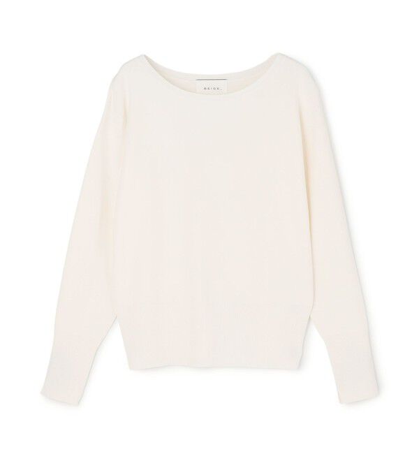 BEIGE,「【ロングセラー】LAURA / ストレッチニットプルオーバー」|ニット・セーター|