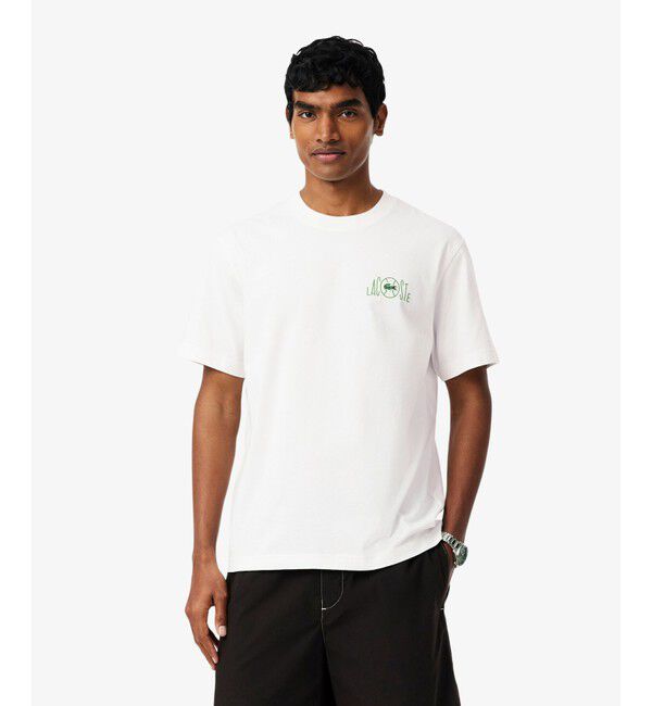 LACOSTE「テニスコートバックプリントTシャツ」|Tシャツ・カットソー|
