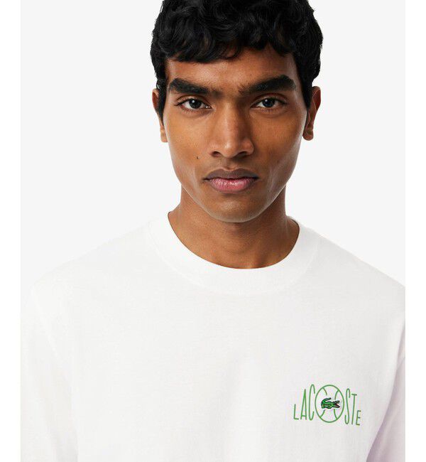 LACOSTE「テニスコートバックプリントTシャツ」|Tシャツ・カットソー|
