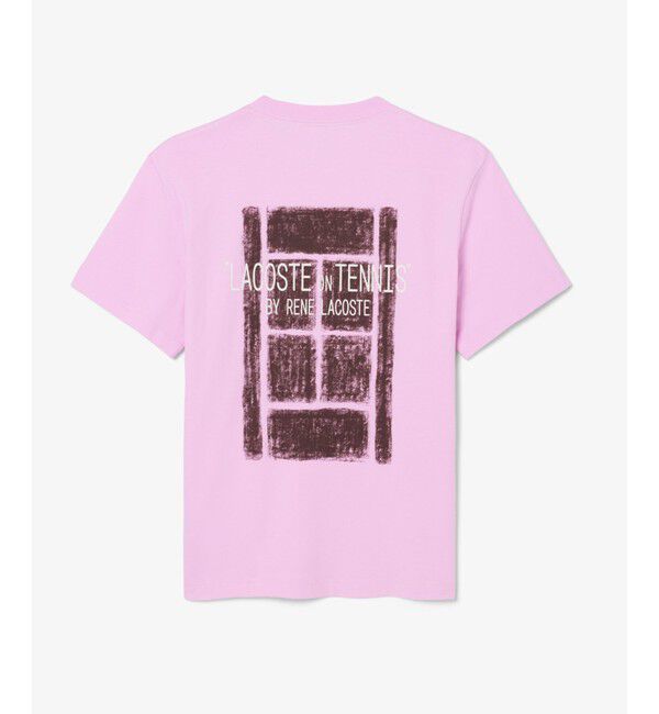 LACOSTE「テニスコートバックプリントTシャツ」|Tシャツ・カットソー|