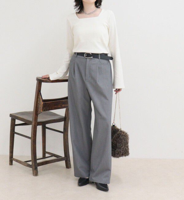 fredy emue「スクエアネックフレアスリーブカットソー」|Tシャツ・カットソー|