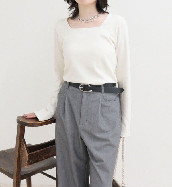 fredy emue「スクエアネックフレアスリーブカットソー」|Tシャツ・カットソー|