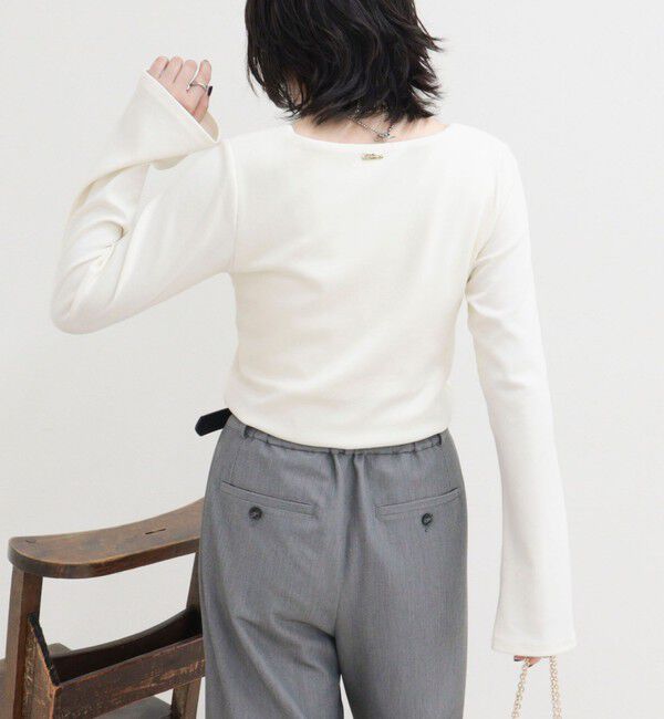 fredy emue「スクエアネックフレアスリーブカットソー」|Tシャツ・カットソー|