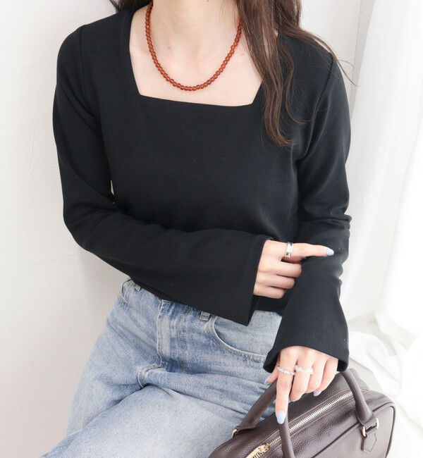 fredy emue「スクエアネックフレアスリーブカットソー」|Tシャツ・カットソー|