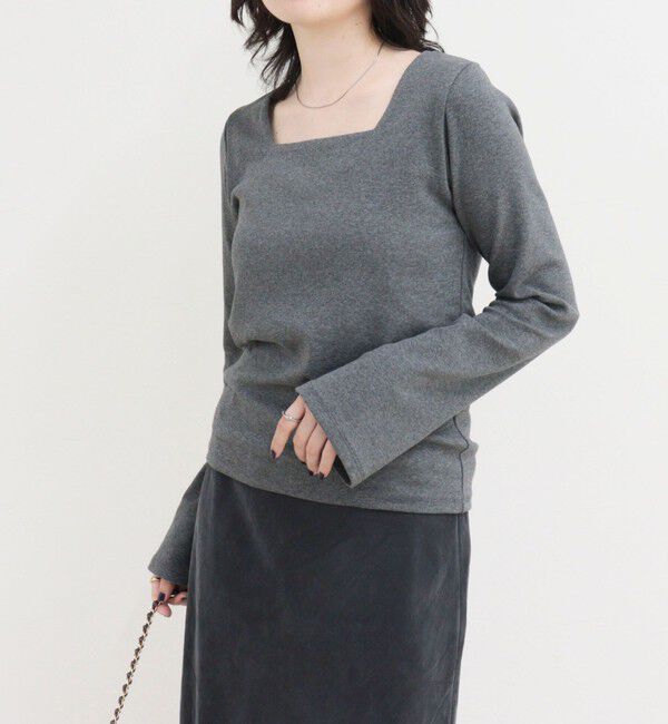 fredy emue「スクエアネックフレアスリーブカットソー」|Tシャツ・カットソー|