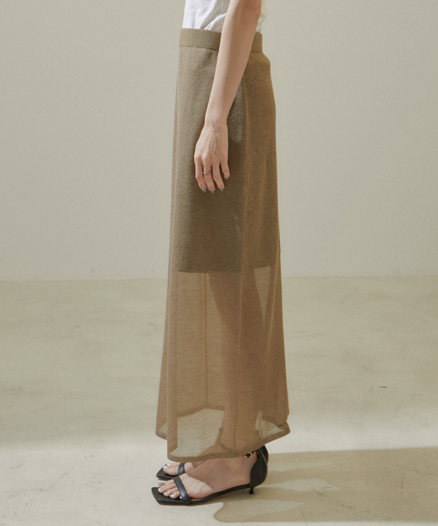 SALON adam et rope'「シアーナローニットスカート【洗える】」|スカート|