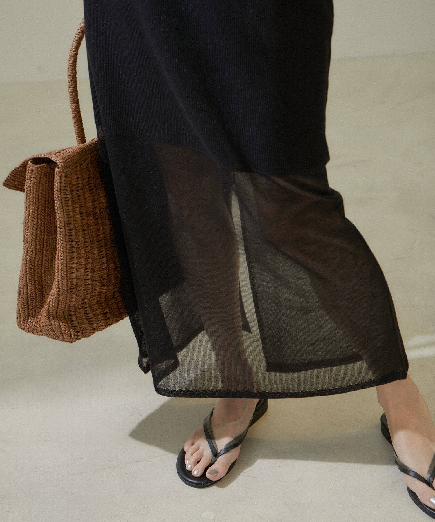 SALON adam et rope'「シアーナローニットスカート【洗える】」|スカート|