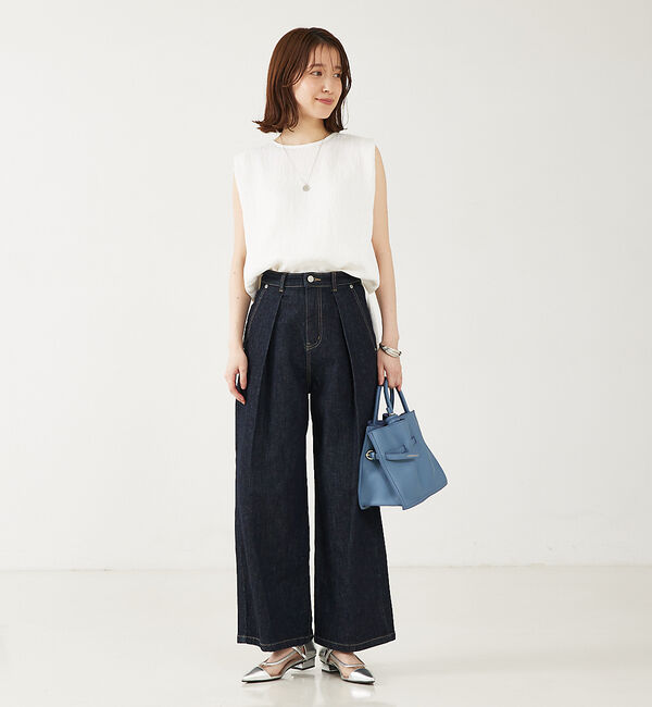 abahouse mavie「【セットアップ対応】楊柳バックジップノースリプルオーバー」|シャツ・ブラウス|
