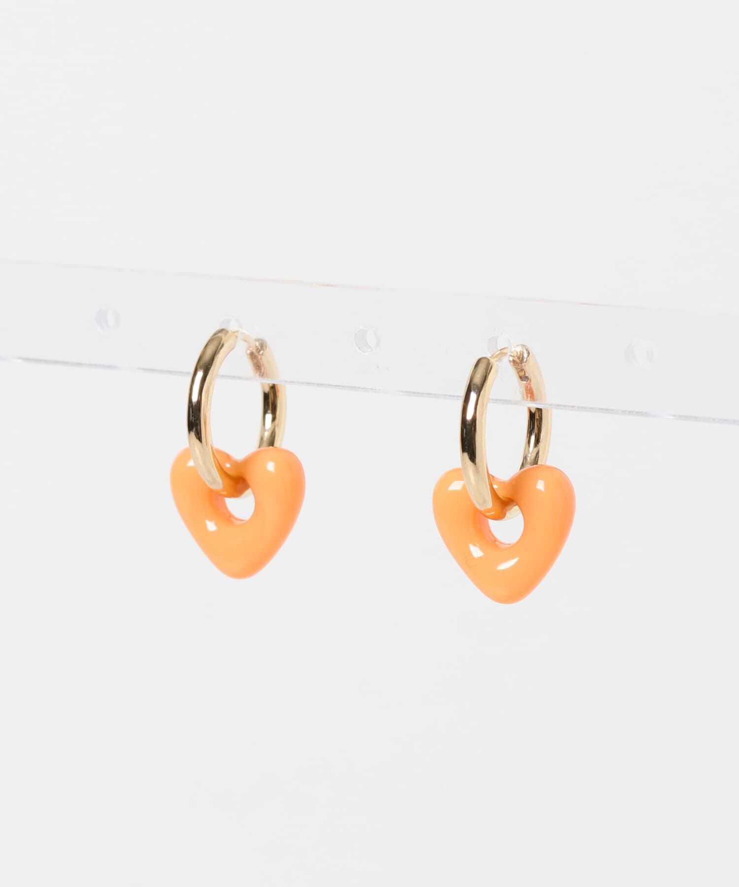 SMELLY「カラーハートドロップフープピアス」|ピアス|