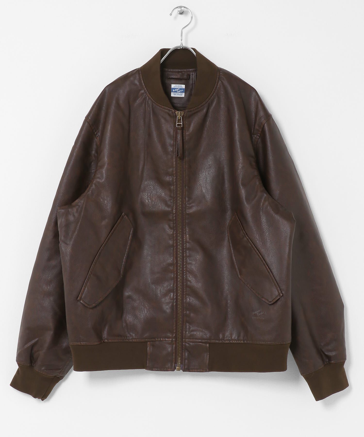 Sonny Label 「ARMY TWILL　VeganLeatherBlouson」|その他|ブラウン