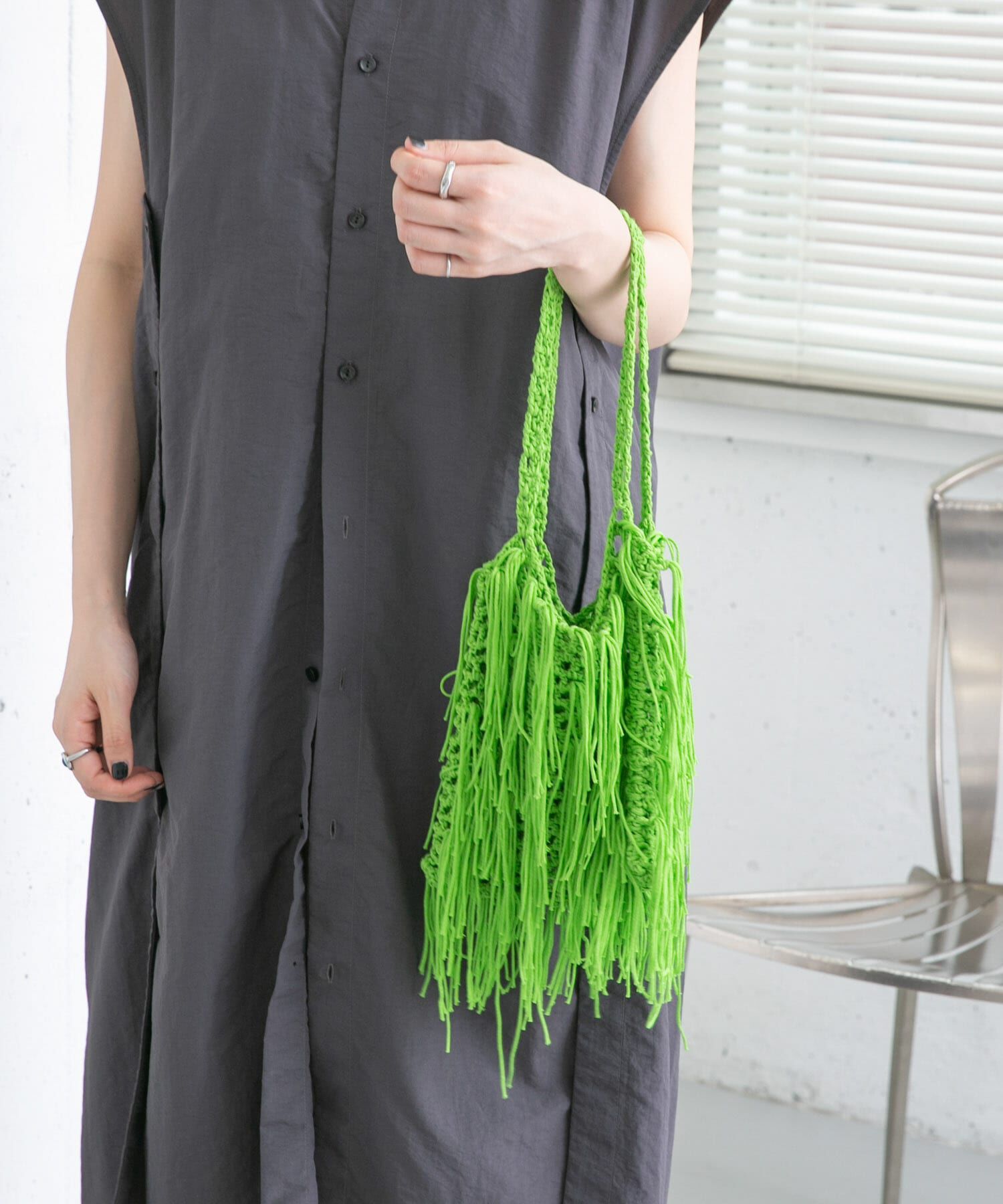  「フリンジニットBAG」|ハンドバッグ|
