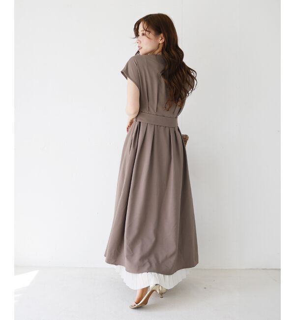  「《WEB限定アイテム》リネンライクフロントボタンワンピース」|ワンピース|