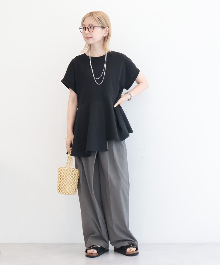 AMERICAN HOLIC「アシンメトリーペプラム ドッキングプルオーバー」|Tシャツ・カットソー|