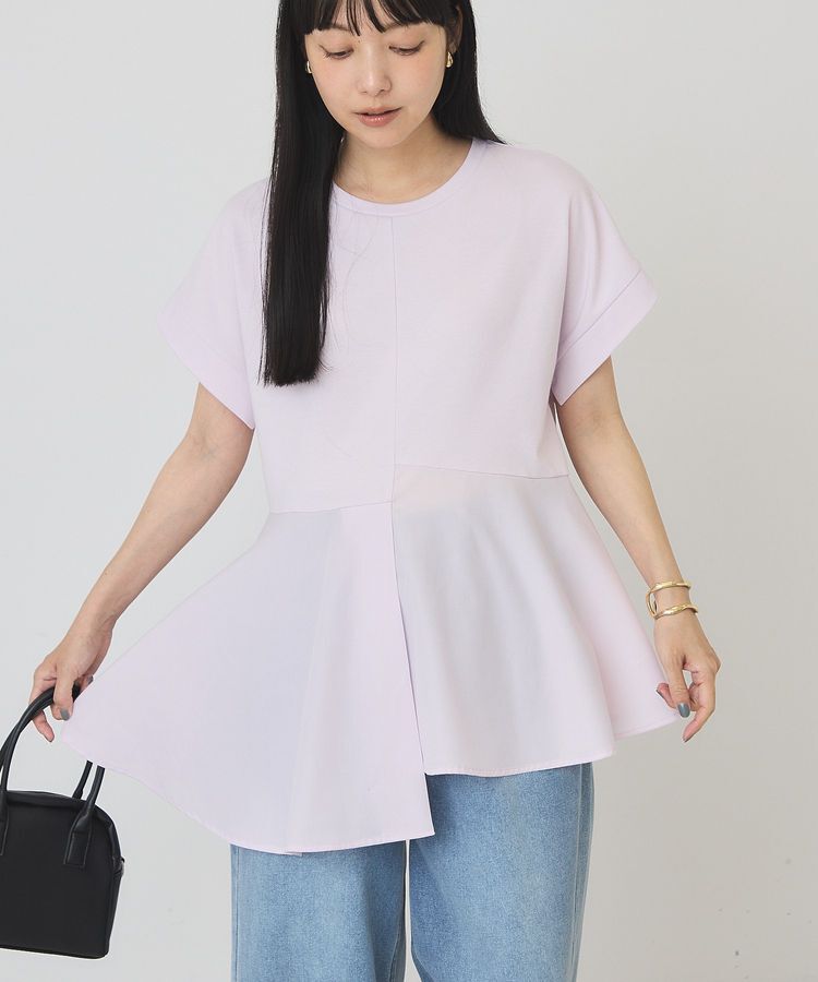 AMERICAN HOLIC「アシンメトリーペプラム ドッキングプルオーバー」|Tシャツ・カットソー|Pink