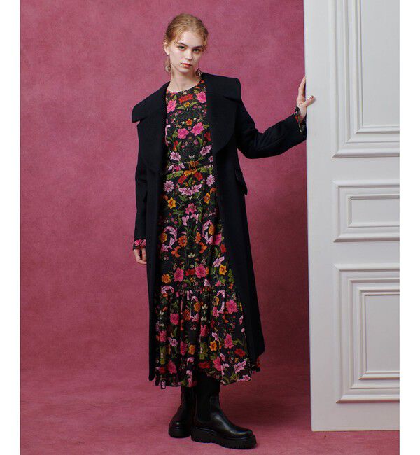 LOULOU WILLOUGHBY「【LOULOU WILLOUGHBY】シンメトリーフラワープリントワンピース」|ワンピース|