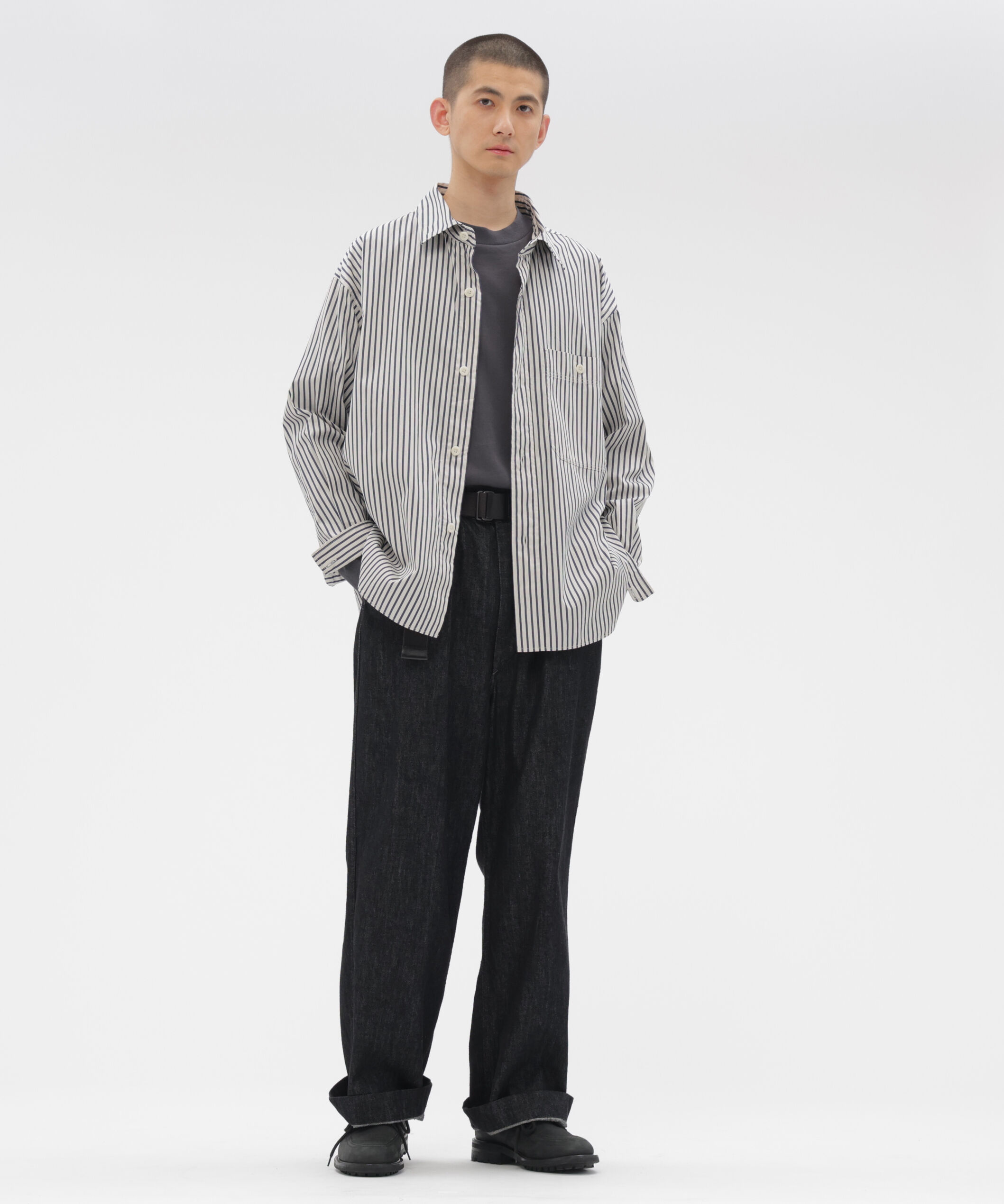 MHL.「VINTAGE COMPACT COTTON STRIPE SHIRT」|シャツ・ブラウス|
