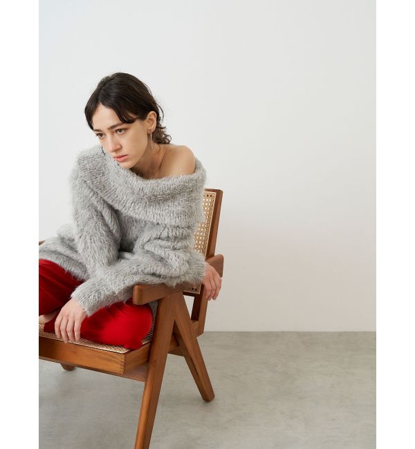 ELENDEEK「SHAGGY KNIT OFF SHOULDER」|ニット・セーター|