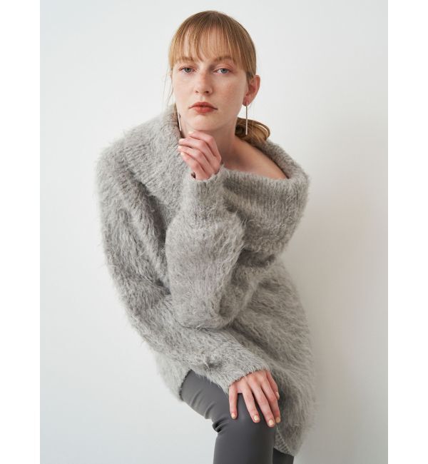 ELENDEEK「SHAGGY KNIT OFF SHOULDER」|ニット・セーター|