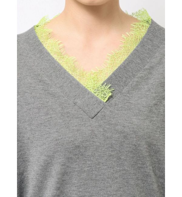 ELENDEEK「LACE TRIMMING KT TOP」|ニット・セーター|