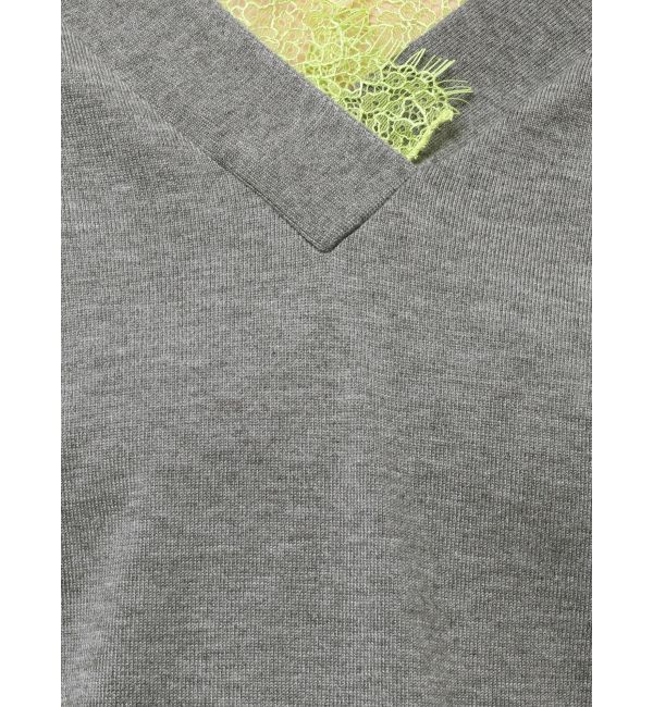 ELENDEEK「LACE TRIMMING KT TOP」|ニット・セーター|