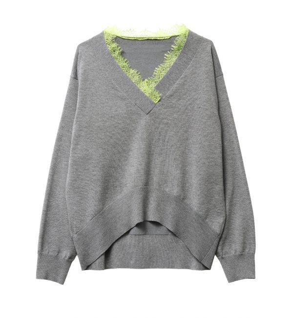 ELENDEEK「LACE TRIMMING KT TOP」|ニット・セーター|
