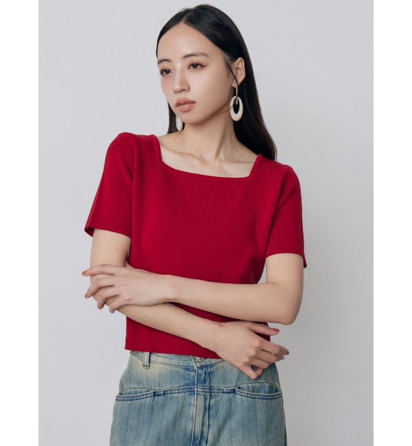 MURUA「デコルテオープンハーフニット【2WAY】【接触冷感】【近赤外線カット】」|ニット・セーター|