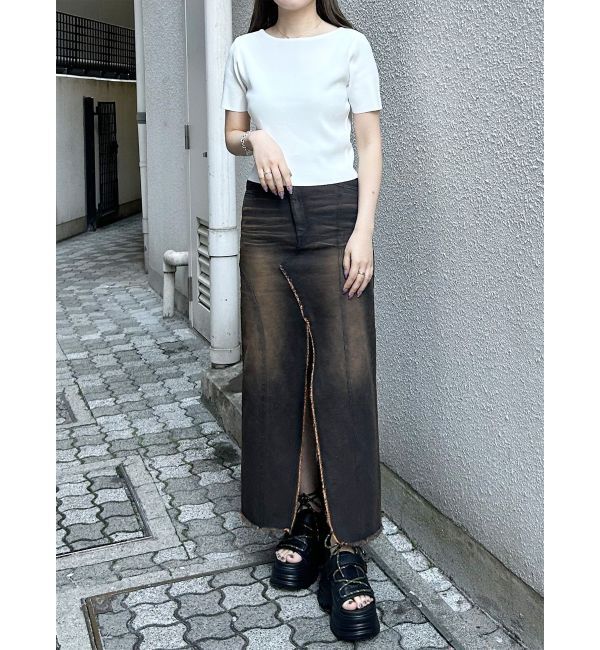 MURUA「デコルテオープンハーフニット【2WAY】【接触冷感】【近赤外線カット】」|ニット・セーター|
