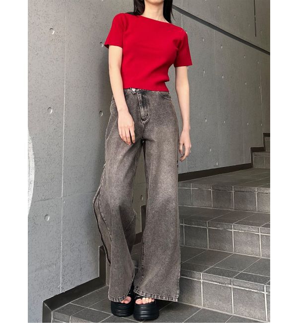 MURUA「デコルテオープンハーフニット【2WAY】【接触冷感】【近赤外線カット】」|ニット・セーター|