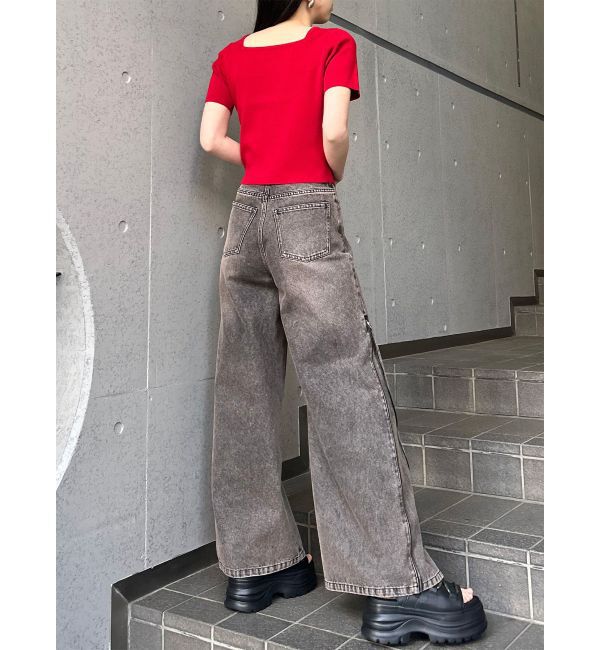 MURUA「デコルテオープンハーフニット【2WAY】【接触冷感】【近赤外線カット】」|ニット・セーター|