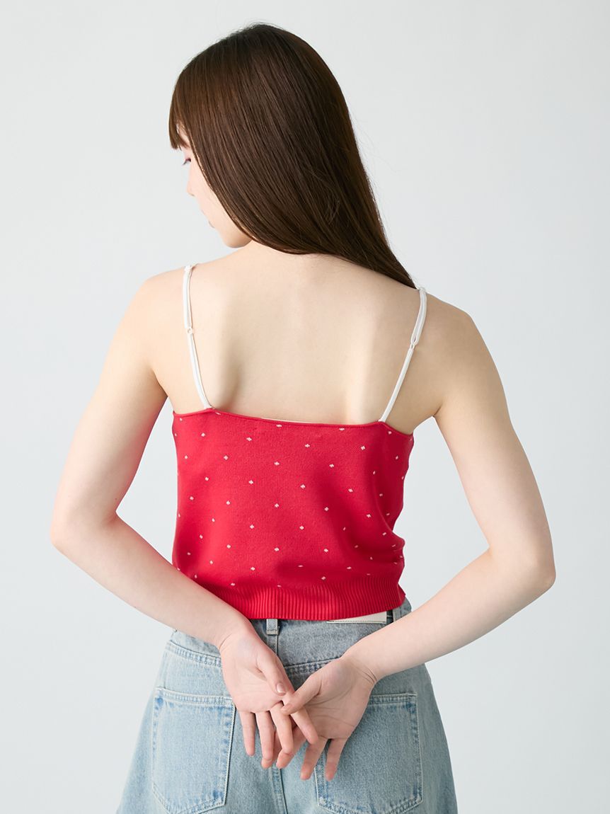 FURFUR「ドット柄ニットキャミソール」|キャミソール|