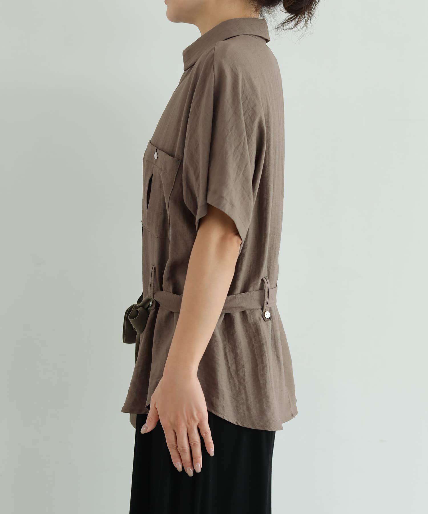 STYLE DELI「【LUXE】ウエストマークシワ加工シャツジャケット」|その他|