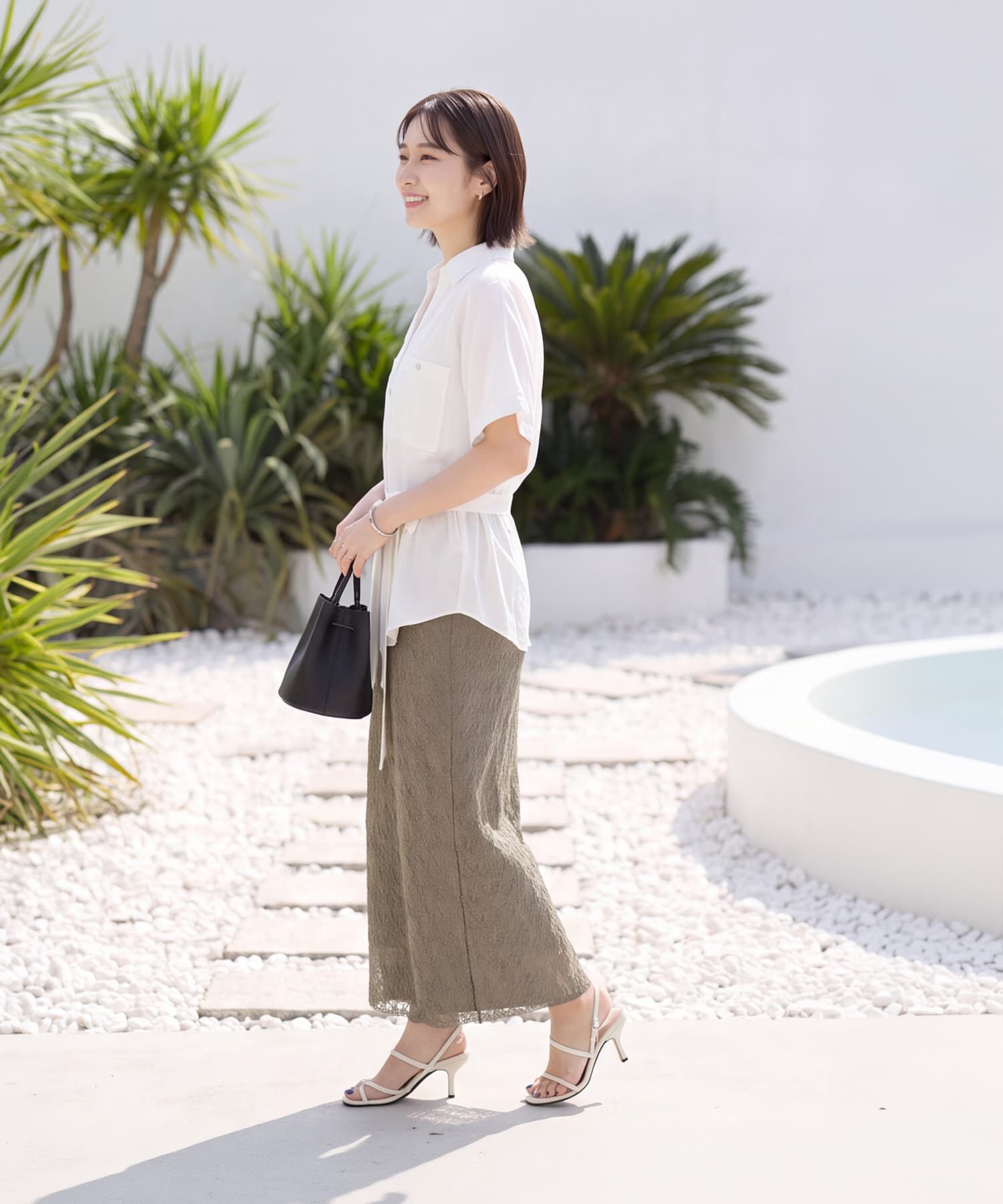 STYLE DELI「【LUXE】ウエストマークシワ加工シャツジャケット」|その他|
