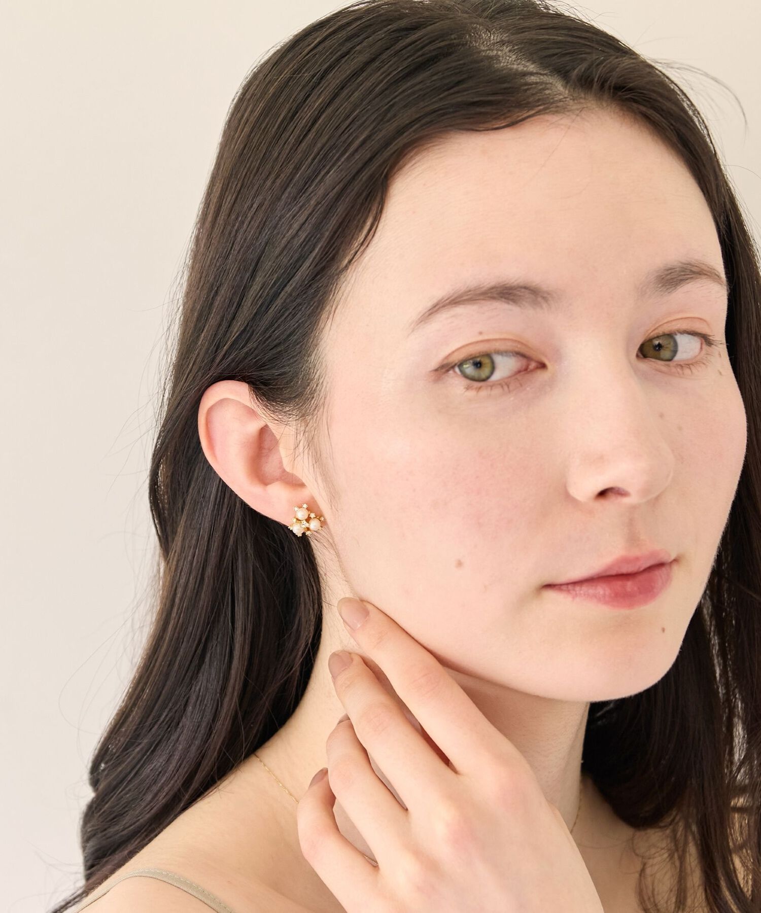 Phoebe「【金属アレルギー対応】パールブーケセラミックポストピアス　小粒パール」|ピアス|