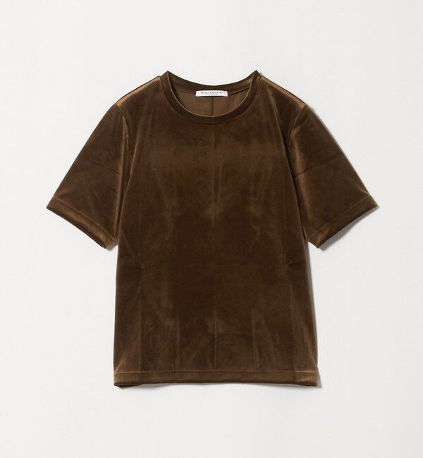 BEAUTY&YOUTH UNITED ARROWS「ベロア コンパクト ショートスリーブTシャツ」|Tシャツ・カットソー|DK.BROWN