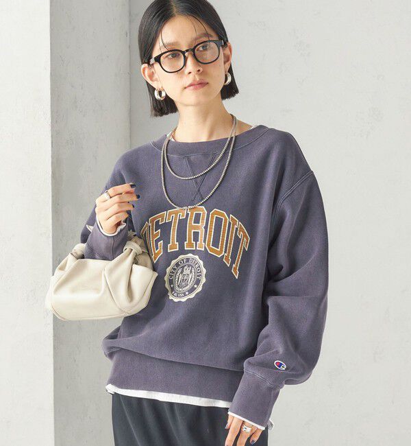 SHIPS for women「《予約》【SHIPS別注】Champion: リバー スウィーブ ロゴ スウェット」|スウェット・ジャージ|