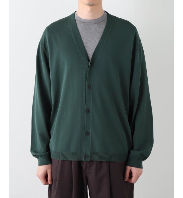 EDIFICE「ATON(エイトン) FINE ICE COTTON V-NECK CARDIGAN」|カーディガン|