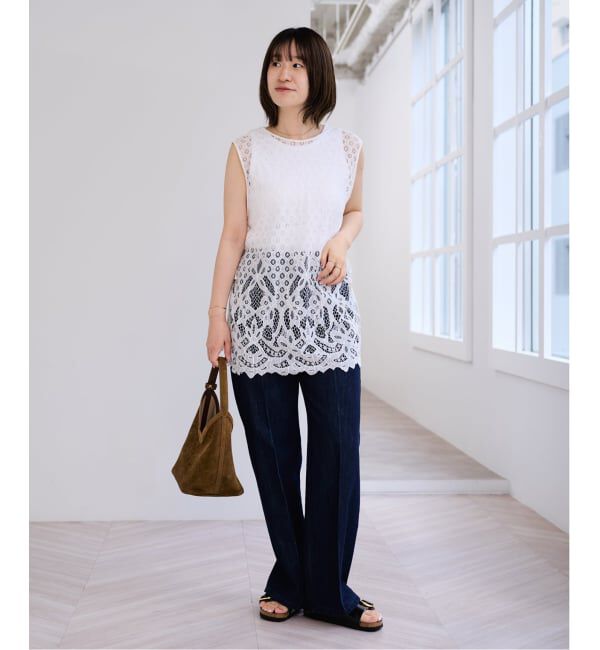 U by SPICK&SPAN「2WAYスカラレースリボンベスト」|ベスト・ジレ|