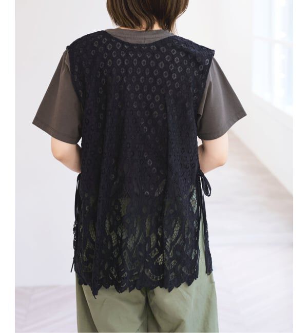 U by SPICK&SPAN「2WAYスカラレースリボンベスト」|ベスト・ジレ|